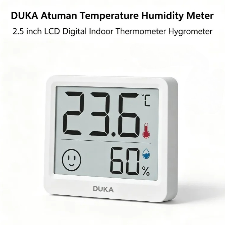 Digital Hygrometer Probe - DUKA Atuman 2.5 inch LCD Electronic
