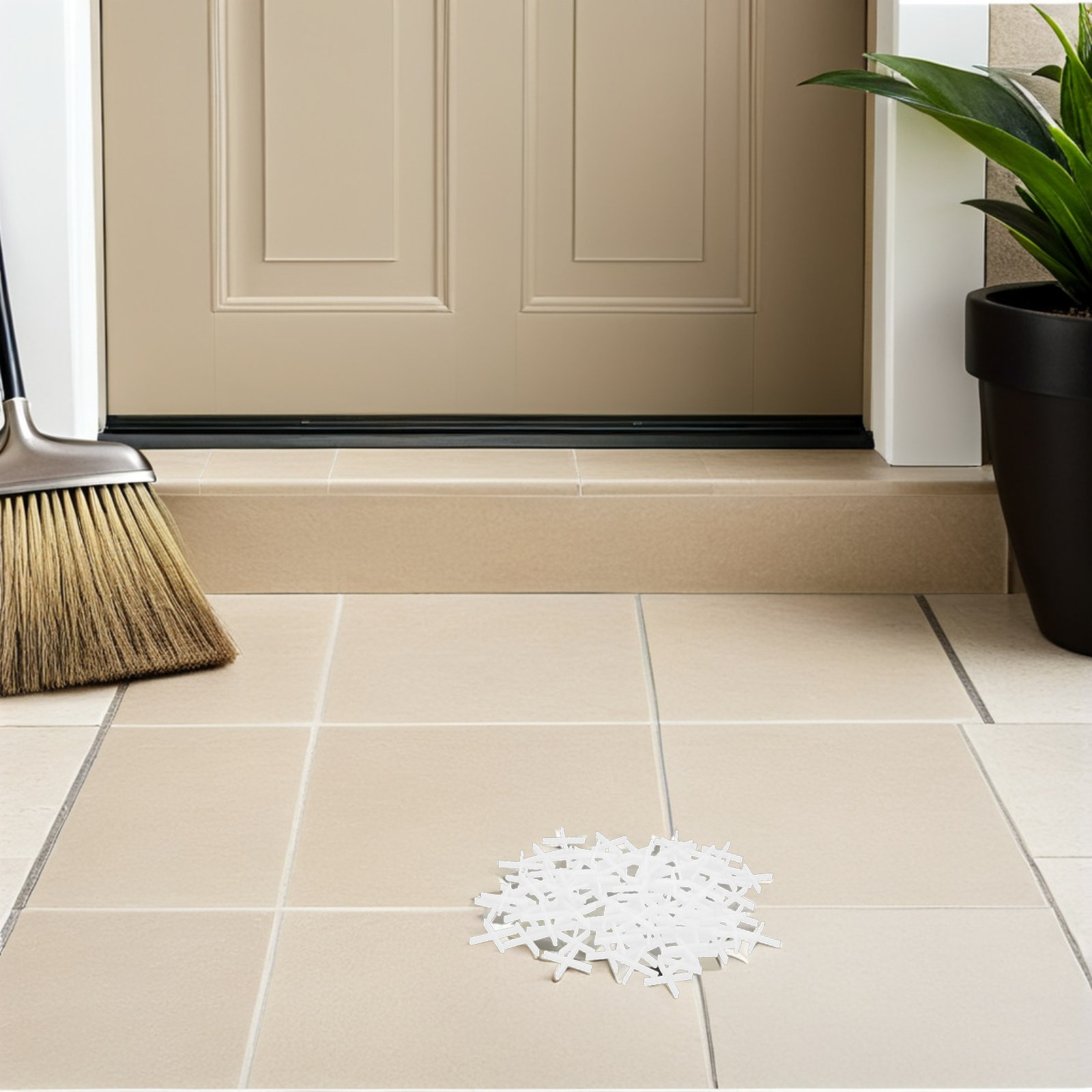 Ceramic Tile Floor - 500Pcs Porcelain Tile Spacers 1.5mm Cross