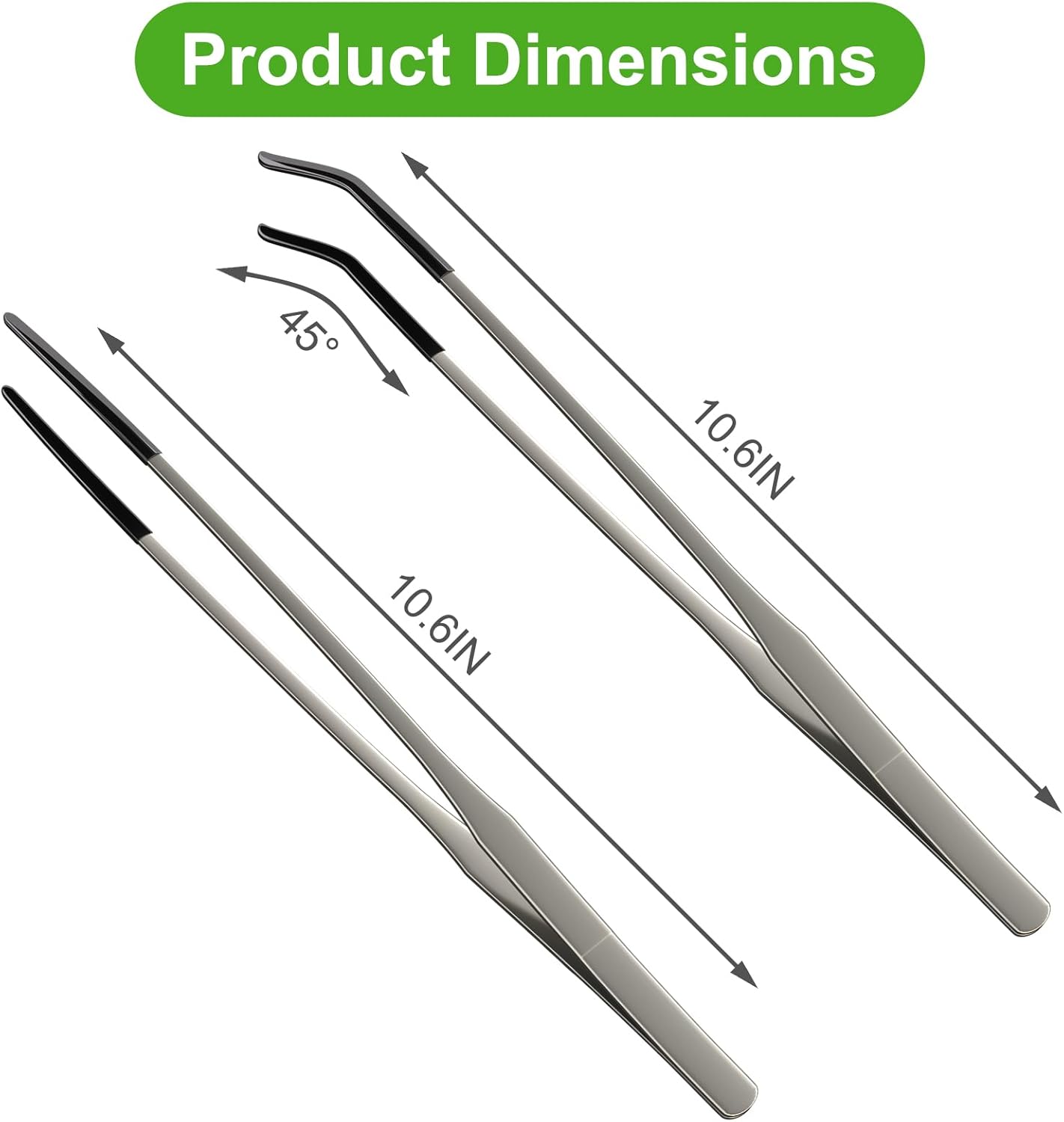 2 Pcs Extra Long Stainless Ste - đánh giá và giá Feeding Tong Stainless