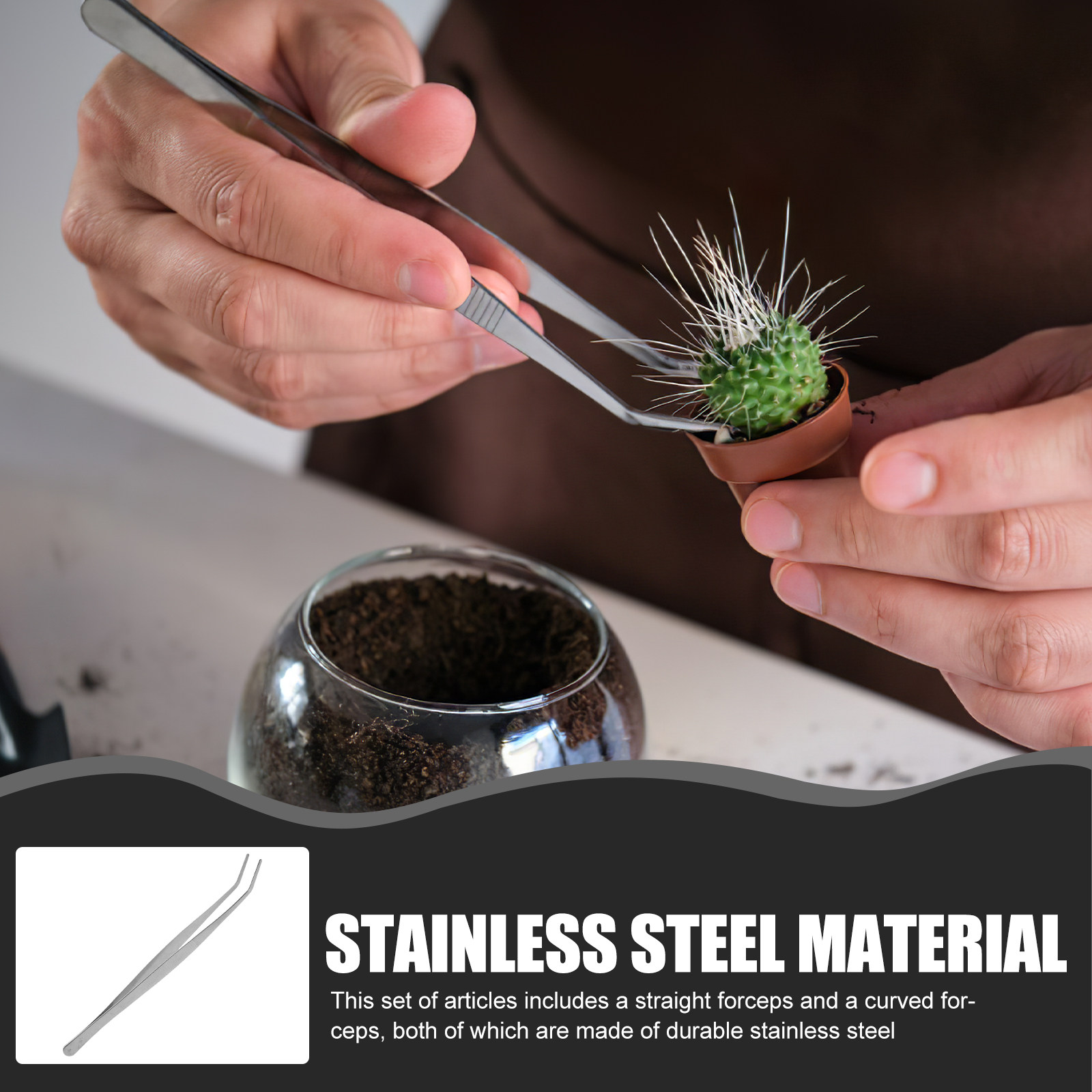 2Pcs Stainless Steel Tweezers  - đánh giá và giá Feeding Tong Stainless